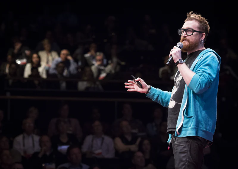 Harper Reed speaking at a conference